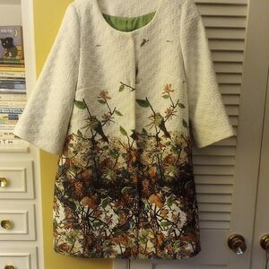 Chic Floral Printed Coat